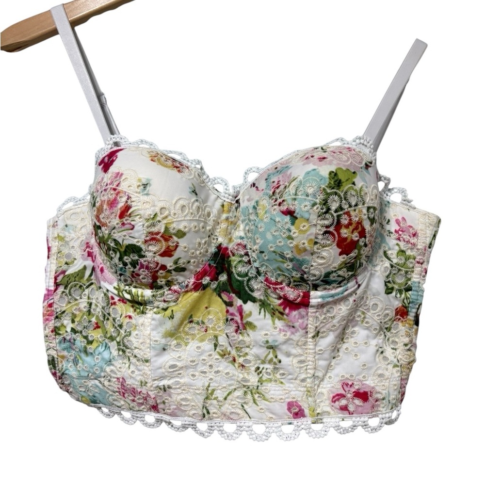 DAVI‎ & DANI Floral Lace Bustier Bra